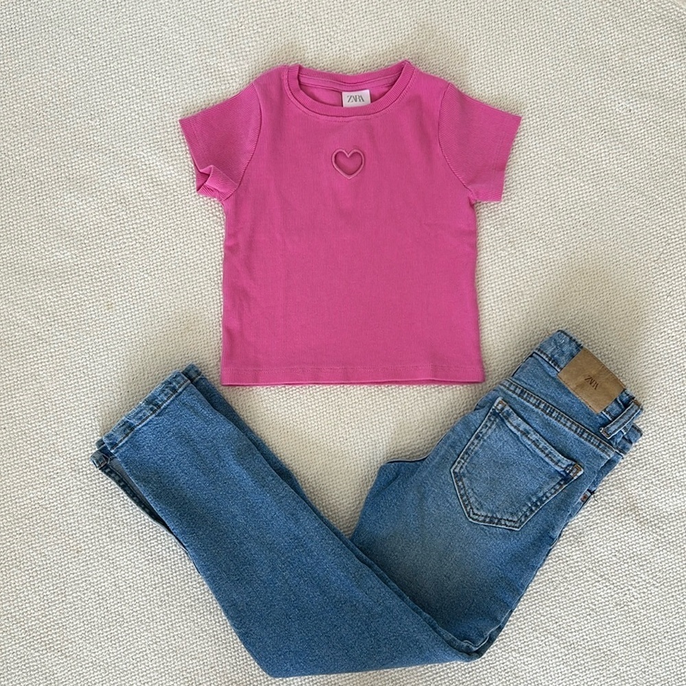 Zara Girl Outfit Jeans and Tee Bundle ❤️